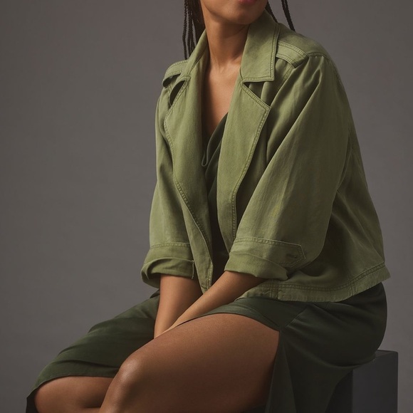 BY ANTHROPOLOGIE CROPPED AVIATOR JACKET - Picture 4 of 9